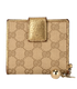 Gucci GG Charm Wallet, &pound;190, Accessories, Gold, Canvas/Leather, Front view